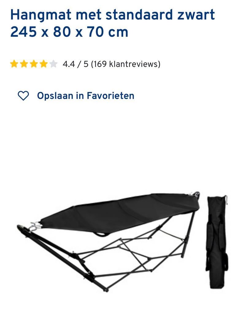 Hangmat met standaard, Tuin en Terras, Hangmatten, Ophalen of Verzenden, Zo goed als nieuw, Met standaard