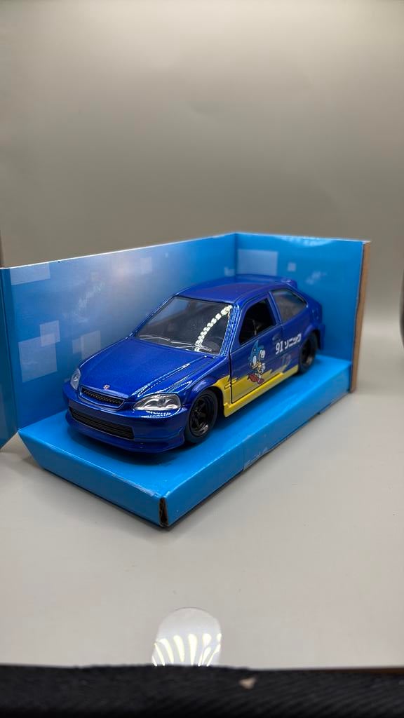 Sonic the Hedgehog 1997 Honda Civic Type R Die-Cast Model, Overige merken, Auto, 1:32 tot 1:50, Nieuw