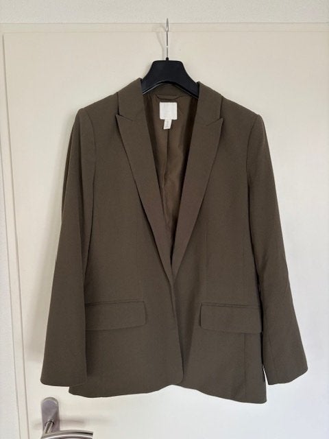 H&M blazer olijfgroen (maat 40), Maat 38/40 (M), H&M, Ophalen of Verzenden, Zo goed als nieuw