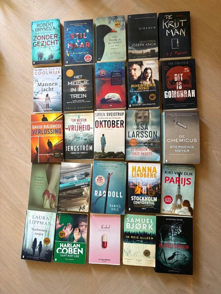 Groot boekenpakket - 25 thrillers (ook los te koop), Ophalen of Verzenden, Zo goed als nieuw, Diverse auteurs, Nederland