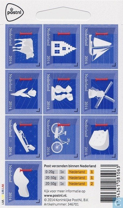 Nederland NVPH nr 3140/9 postfris Ned. Iconen 2014, Postzegels en Munten, Postzegels | Nederland, Ophalen of Verzenden, Na 1940
