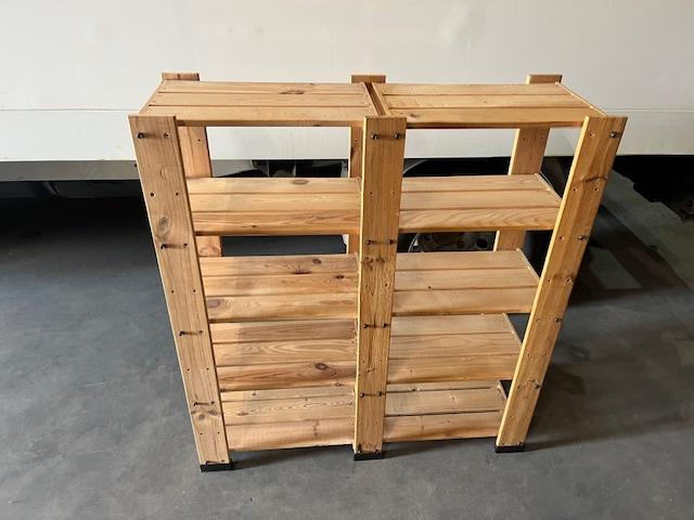 houten schappen stelling te koop, Huis en Inrichting, Kasten | Stellingkasten, Ophalen, Gebruikt
