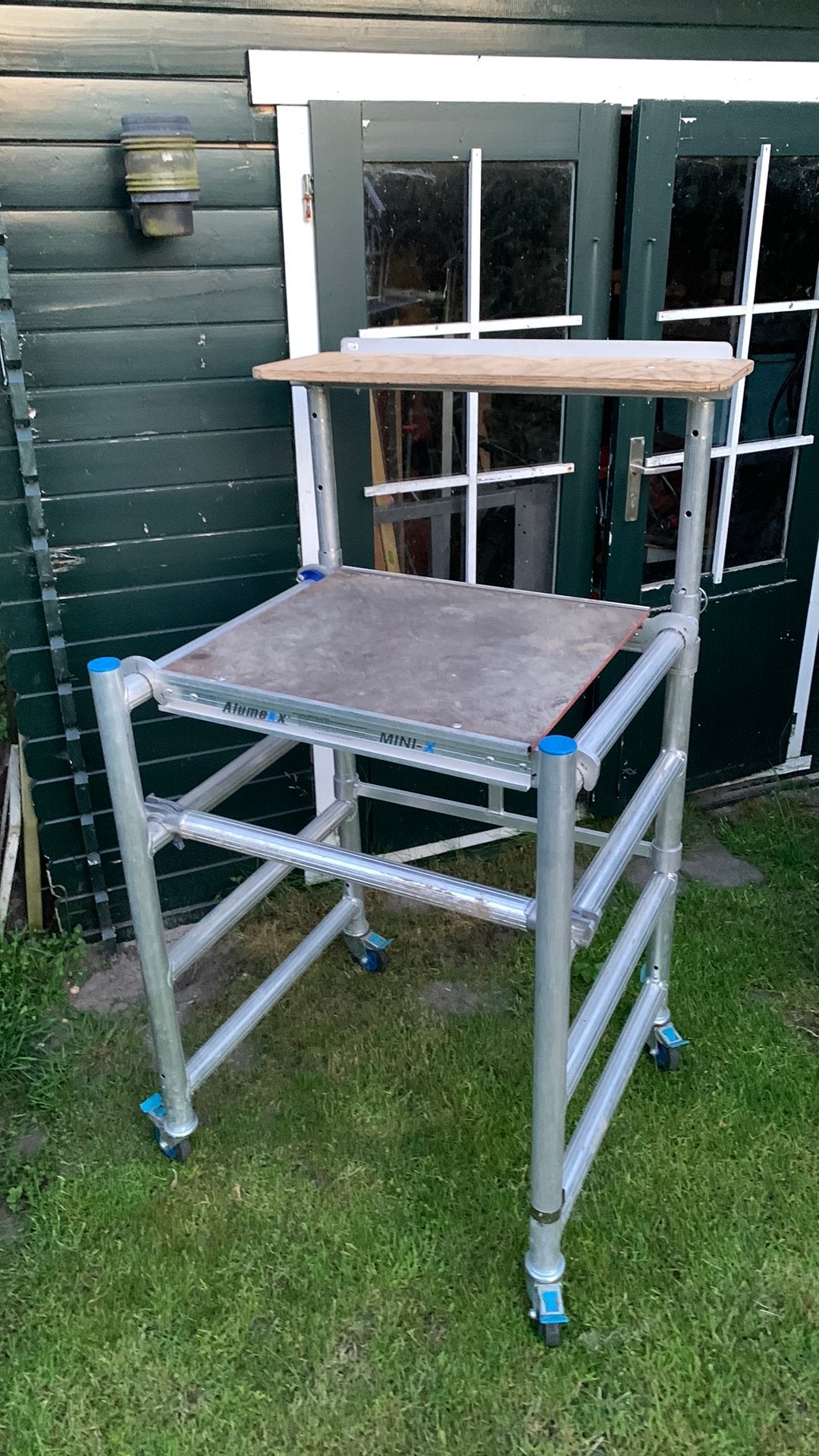 Alumexx mini-x kamersteiger, Doe-het-zelf en Verbouw, Steigers, Ophalen, Gebruikt, Rolsteiger of Kamersteiger, Minder dan 2 meter