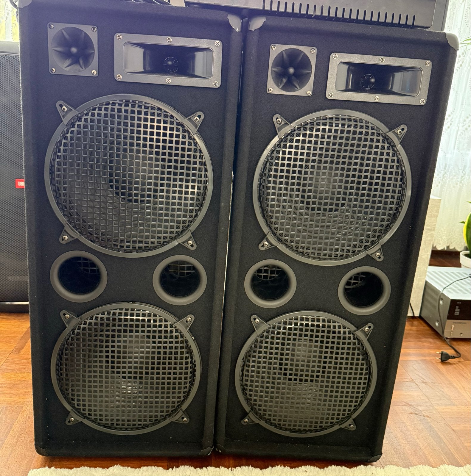 Omnitronic DX-2222 3-weg speakerset - Krachtig geluid!, Gebruikt, Speakerset, Geschikt voor surround/home cinema, Ophalen