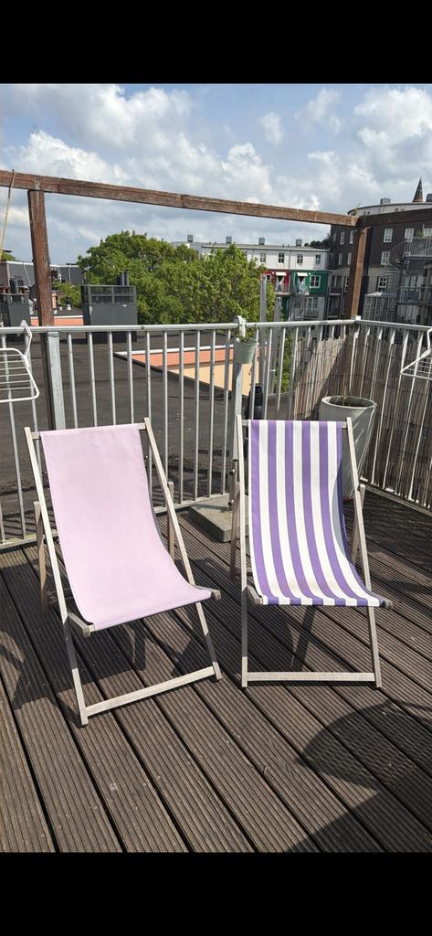 Inklapbare ligstoeltjes €30-, totaal, Tuin en Terras, Tuinstoelen, Ophalen of Verzenden, Zo goed als nieuw