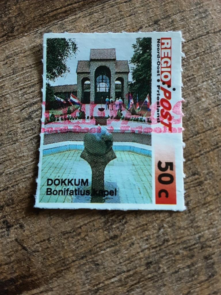 Regiopost.  Bonifatiuskapel Dokkum. Gestanst. ( gest), Ophalen of Verzenden