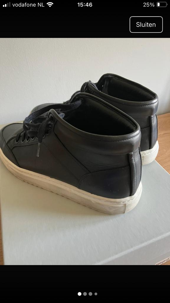 ETQ sneakers leer, Zwart, Ophalen of Verzenden, Sneakers of Gympen, Zo goed als nieuw