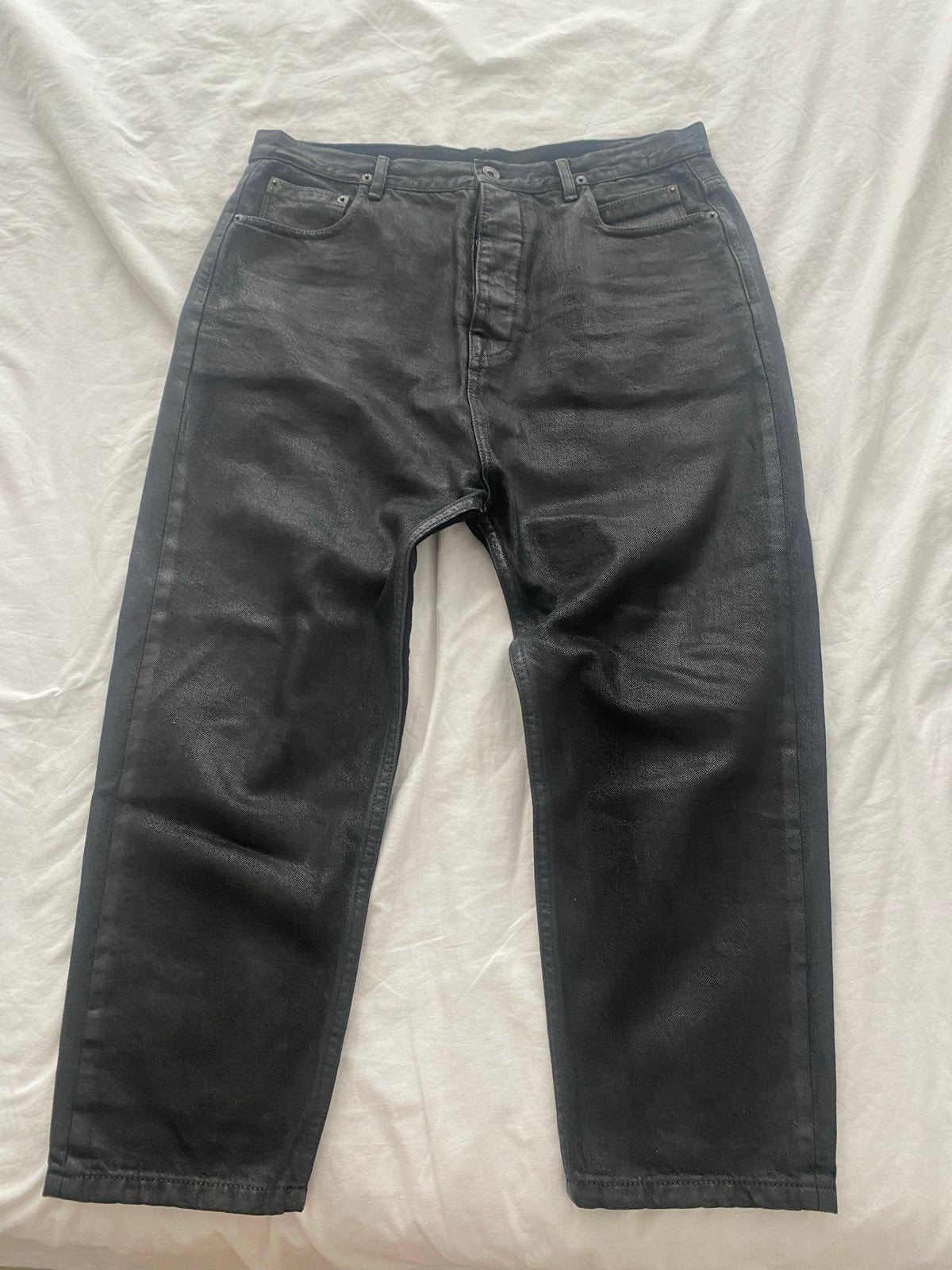 Rick Owens Sphinx Cropped Black Wax Jeans Maat 29, Verzenden, Gedragen, Zwart