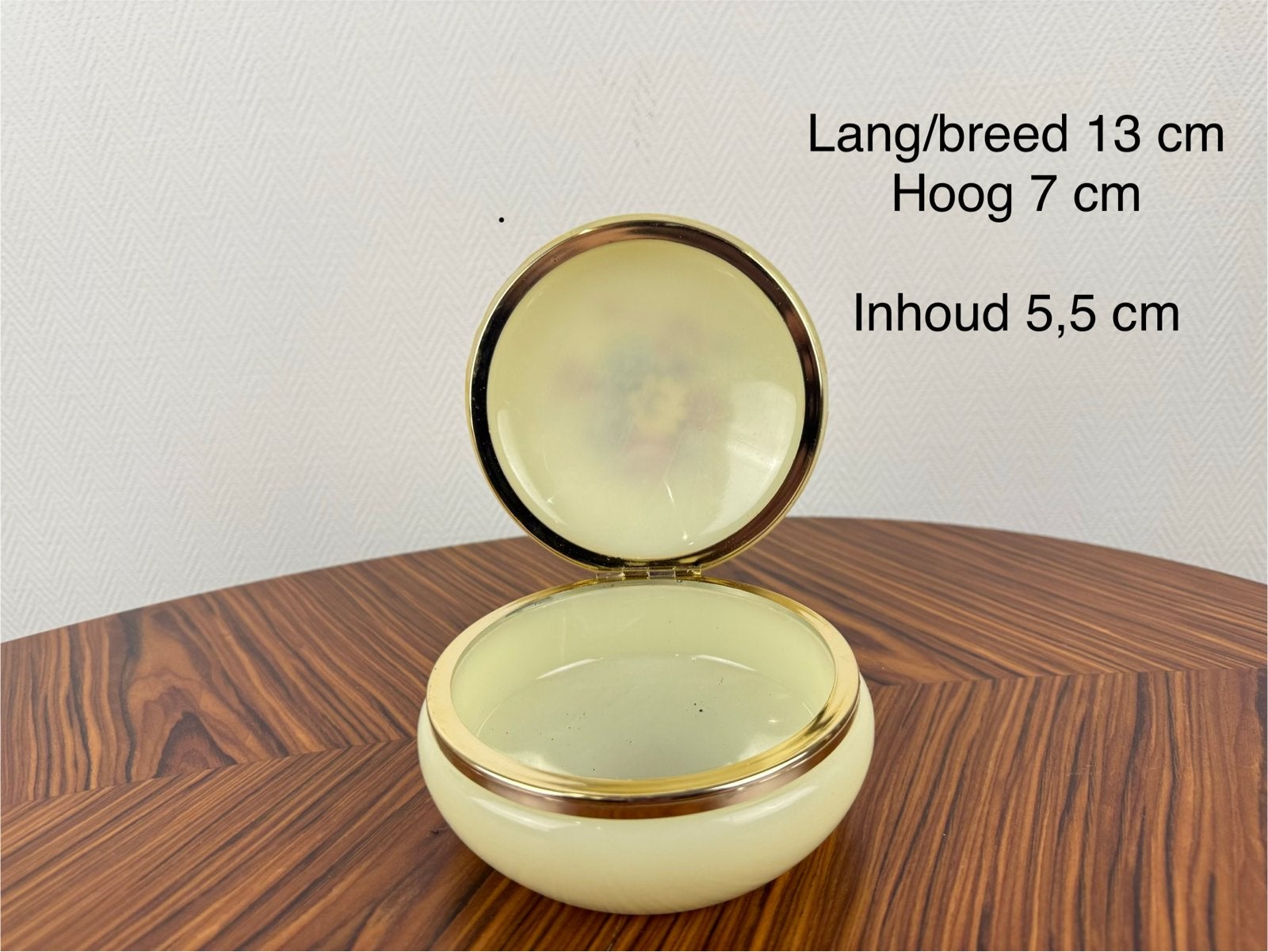Vintage sieradendoosje met bloemmotief, Ophalen of Verzenden