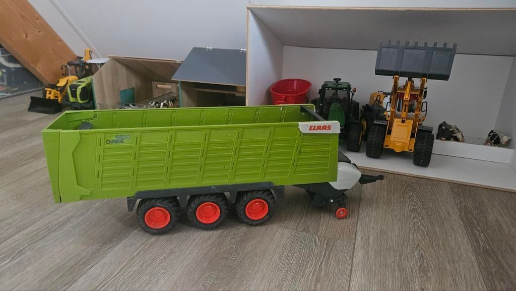 Bruder Claas Cargos ladenwagen speelgoed, lange variant, Ophalen of Verzenden, Gebruikt