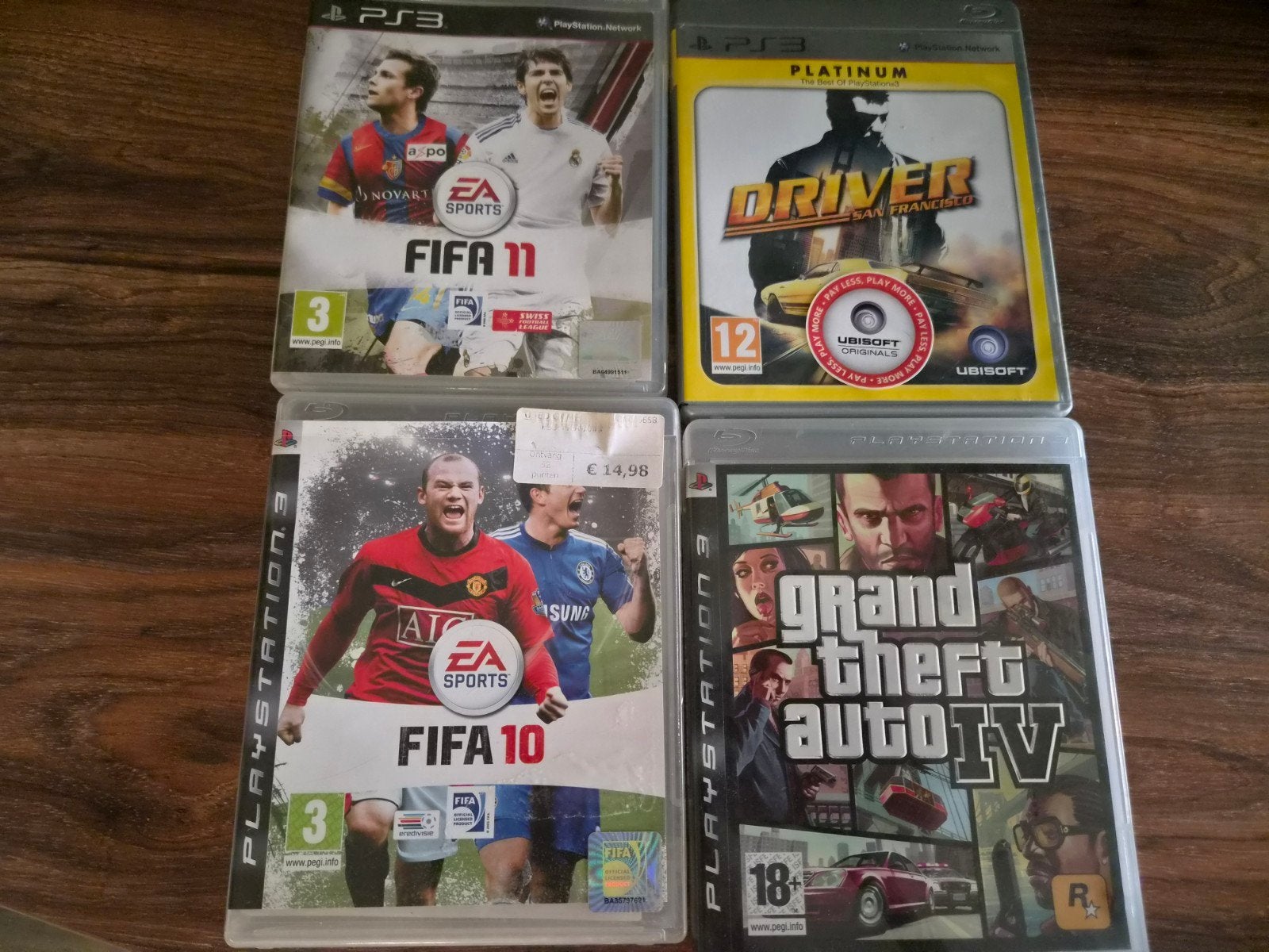 PS3 Games: FIFA 10, FIFA 11, Driver, Grand Theft Auto IV, Ophalen of Verzenden