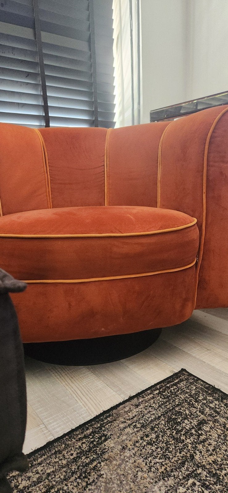 Lounge Stoel Flower Orange, Ophalen, Modern, Lounge, Minder dan 75 cm, Stof