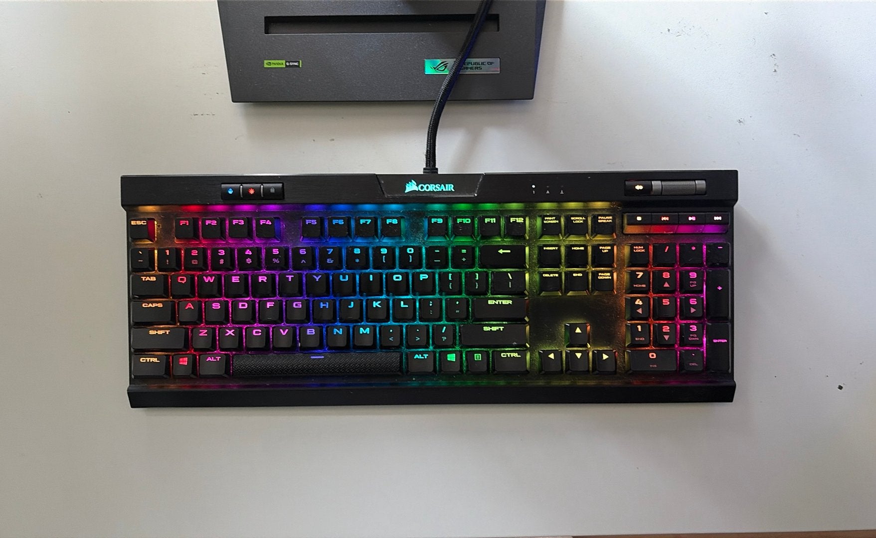 Corsair K70 MK.2 mechanisch toetsenbord, Gebruikt, Gaming toetsenbord, Ophalen of Verzenden, Qwerty