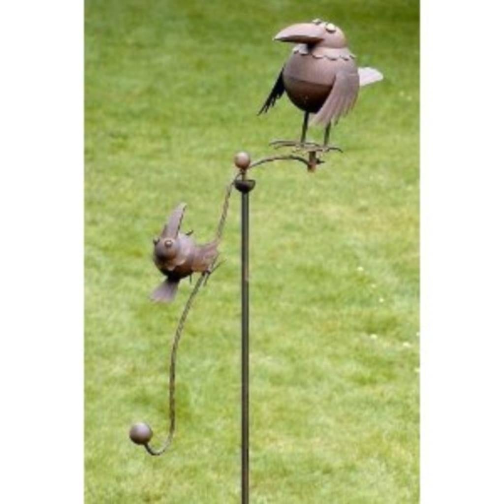 Tuinsteker, tuinprikker, windspel, grote Balans met Vogels, Nieuw, Ophalen of Verzenden, Landelijk, Metaal