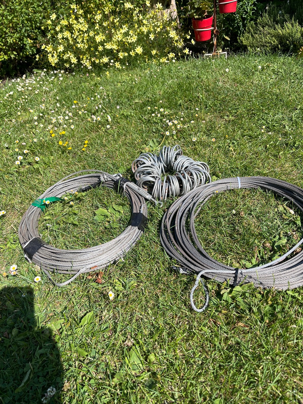 Stalen kabels en staaldraad - Diverse lengtes en diktes, Ophalen, Gebruikt, 250 mm of meer