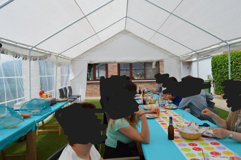 Partytent 10 * 5 m, Ophalen, Opvouwbaar, Partytent, Zo goed als nieuw