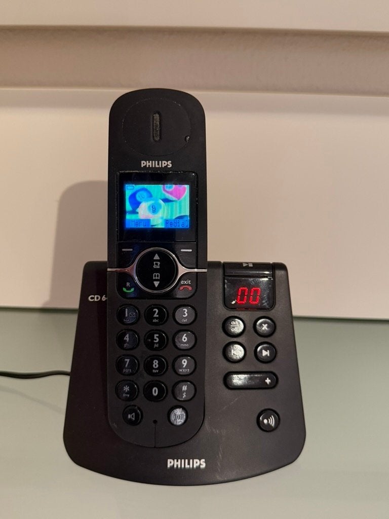 Philips huistelefoon met beantwoorder CD645, Telecommunicatie, Ophalen of Verzenden, Gebruikt, 1 handset