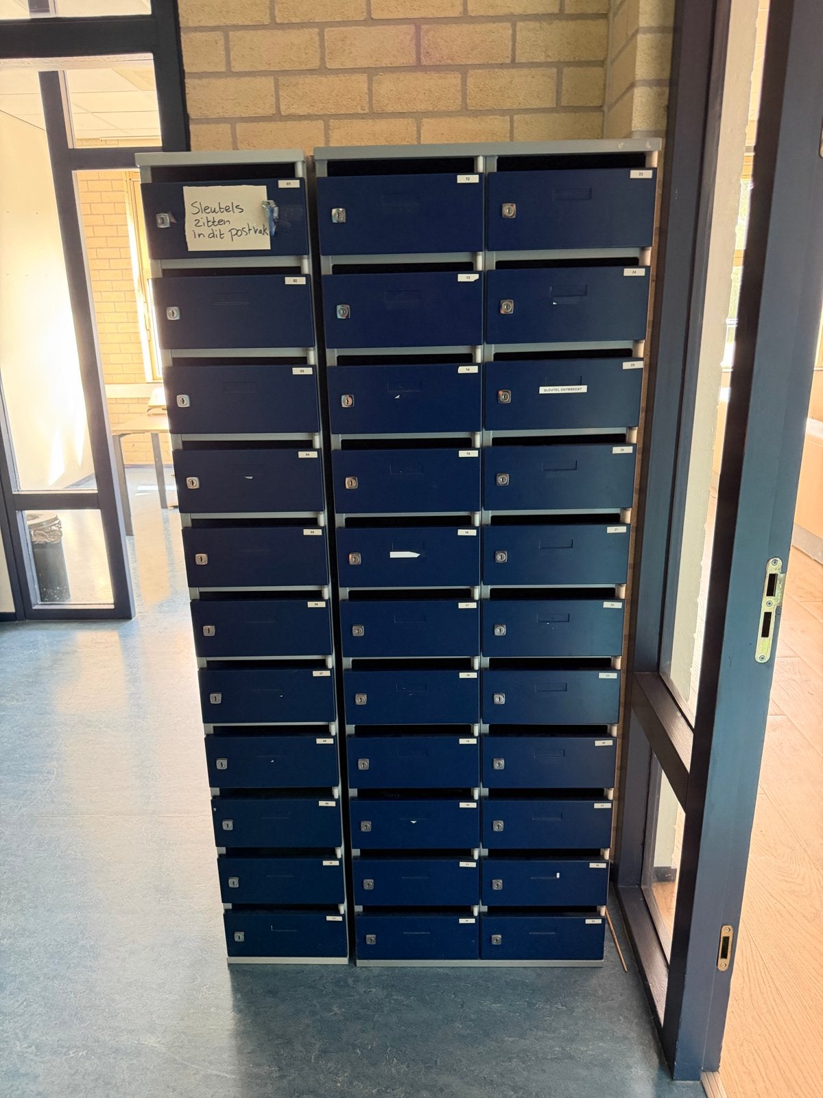 Metalen postvakkenkast - 2 stuks, Ophalen, Gebruikt