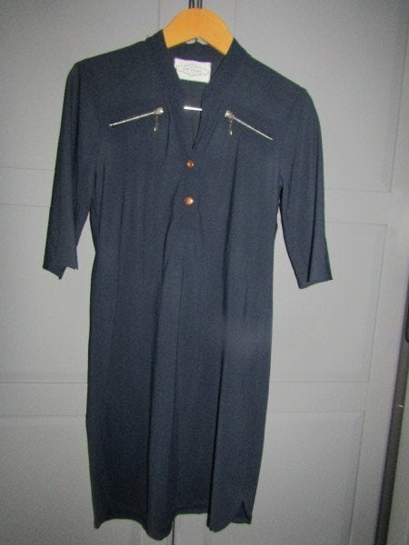 G816 Jane Lushka mt S jurk tuniek travelstof donkerblauw, Kleding | Dames, Jane Lushka, Knielengte, Maat 36 (S), Gedragen