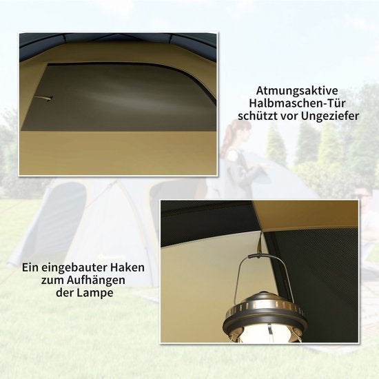 4-Persoons Tent – Kampeertent – Tunnel Tent – Buitentent, Corvance B.V., Verzenden, Nieuw, Corvancebol@gmail.com