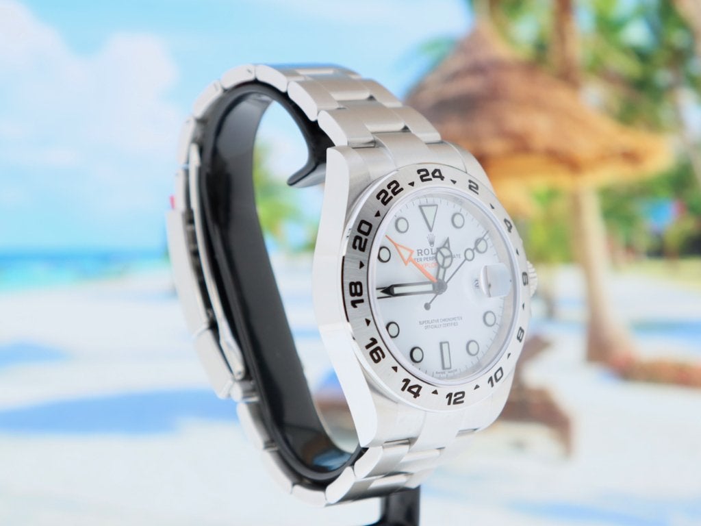 Rolex Explorer II Polar 216570 ONGEDRAGEN "NOS" stickers NL, Staal, Polshorloge, Nieuw, Ophalen of Verzenden