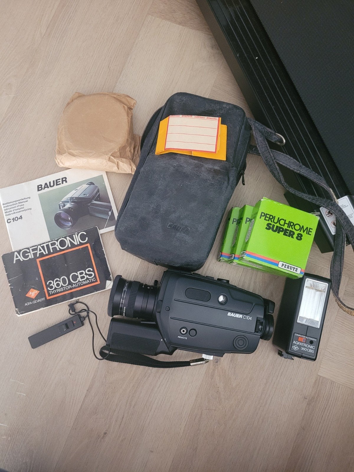 Bauer C104 Super 8 Camera met accessoires, Ophalen of Verzenden, 8mm, Camera