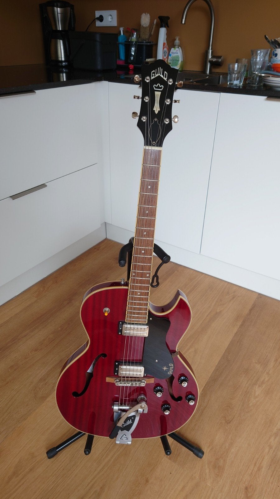 Guild Starfire III Cherry Red, Ophalen, Zo goed als nieuw, Hollow body, Overige merken