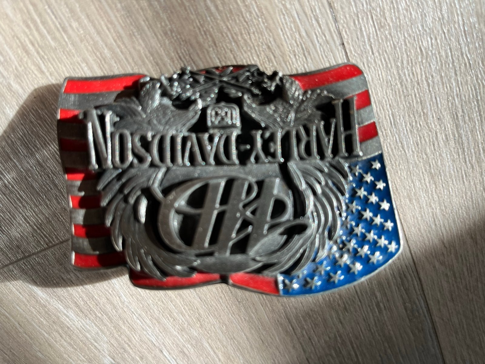Harley-Davidson Riemgesp - Born in the U.S.A. - Vintage, Ophalen of Verzenden, Zo goed als nieuw, Overige kleuren, Losse buckle of gesp