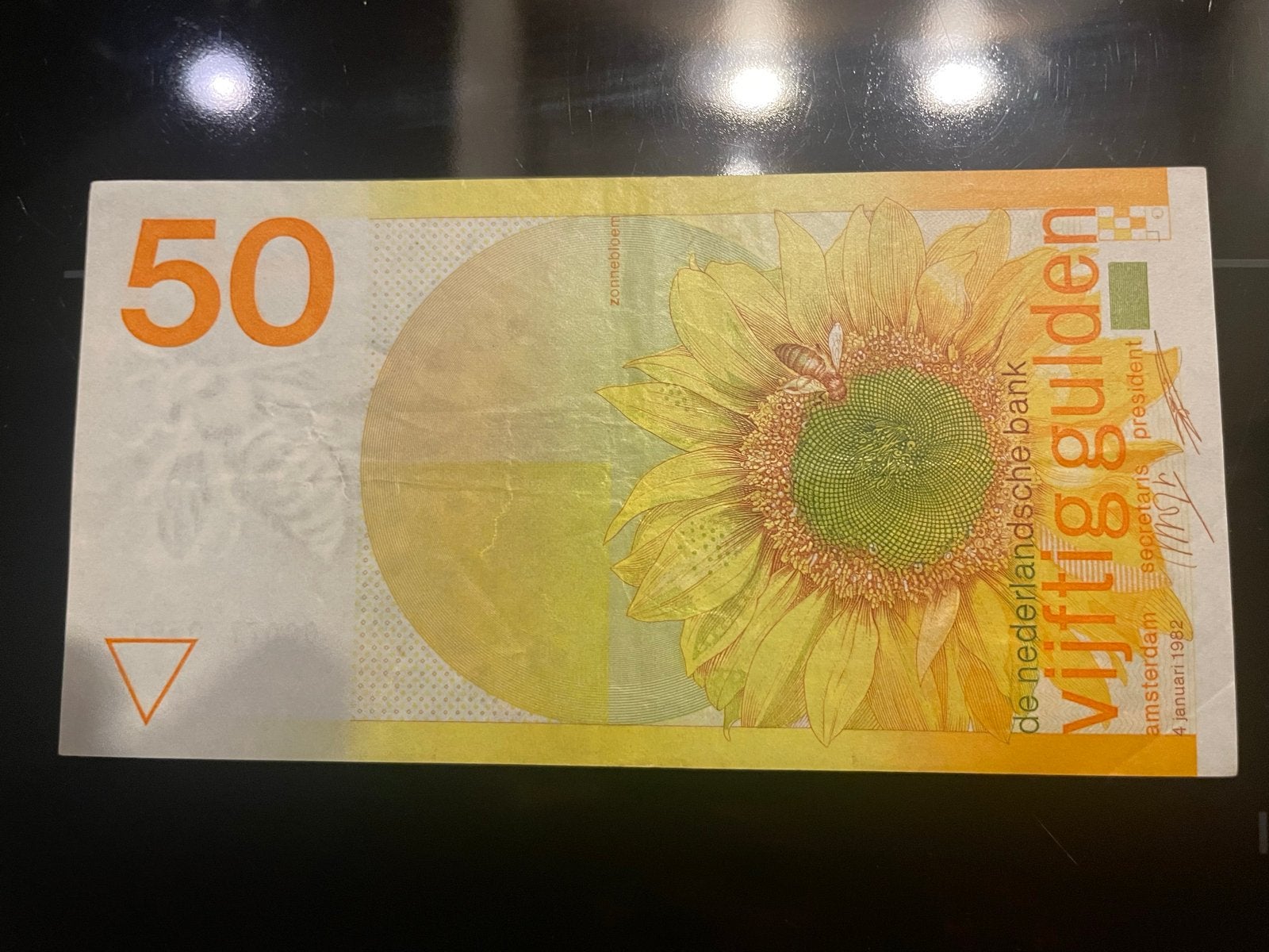 Zonnebloem 50 Gulden biljet uit 1982, Ophalen of Verzenden, Koningin Beatrix, 50 gulden, Losse munt