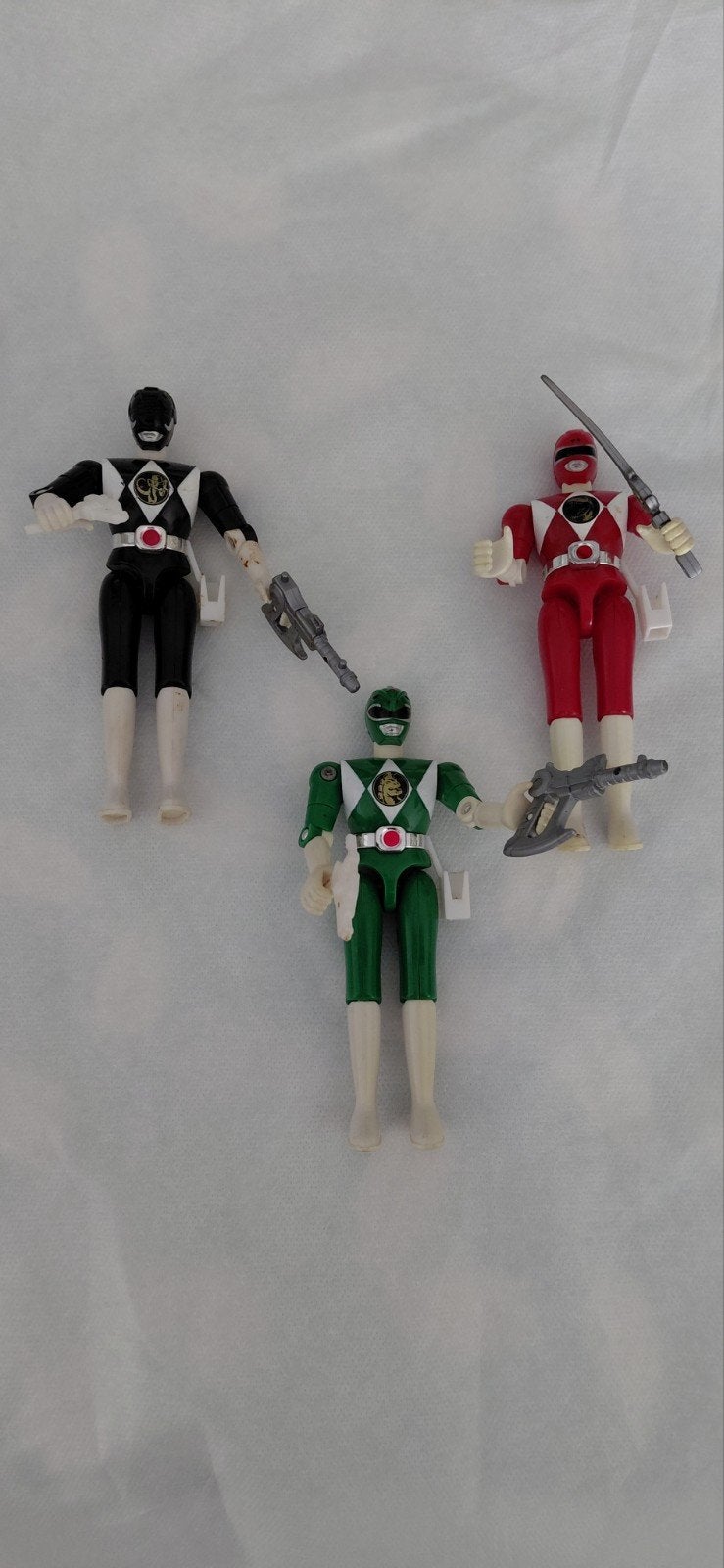 Power Rangers actiefiguren set - Groen, Zwart, Rood, Ophalen of Verzenden, Gebruikt