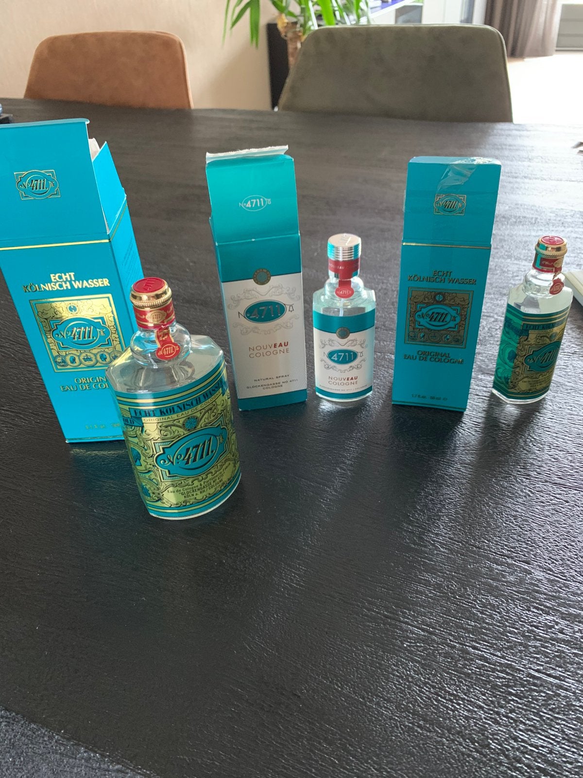 4711 eau de cologne 3 flesjes, Ophalen, Zo goed als nieuw, Parfumfles