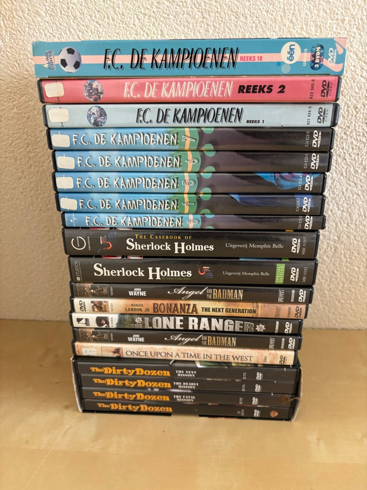DVD Collectie: F.C. De Kampioenen, Sherlock Holmes, Westerns, Cd's en Dvd's, Dvd's | Tv en Series, Gebruikt, Seizoen 1, Alle leeftijden