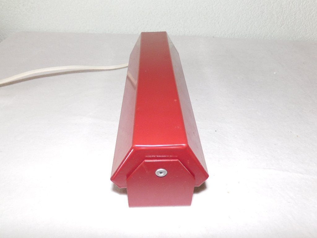 Vintage bedlampje in bordeaux rood, 5-kantig bovenop, afm.23, Ophalen of Verzenden, Huis en Inrichting