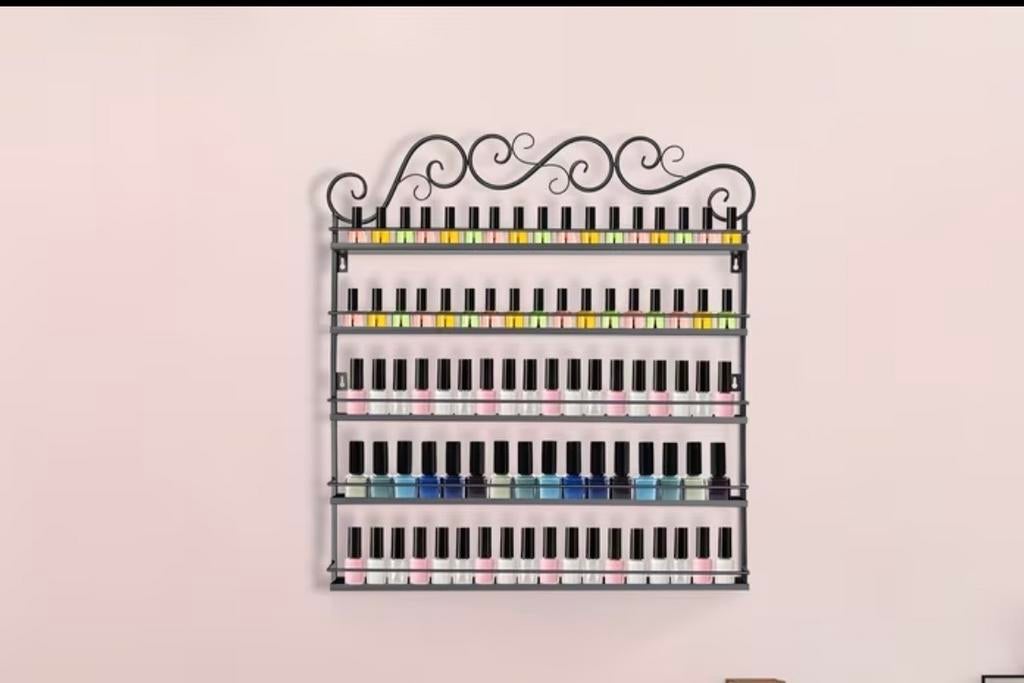 Nagellak Opbergsysteem Organizer - Wandrek Metaal Zwart, Zwart, Nieuw, Ophalen of Verzenden, Handen en Nagels