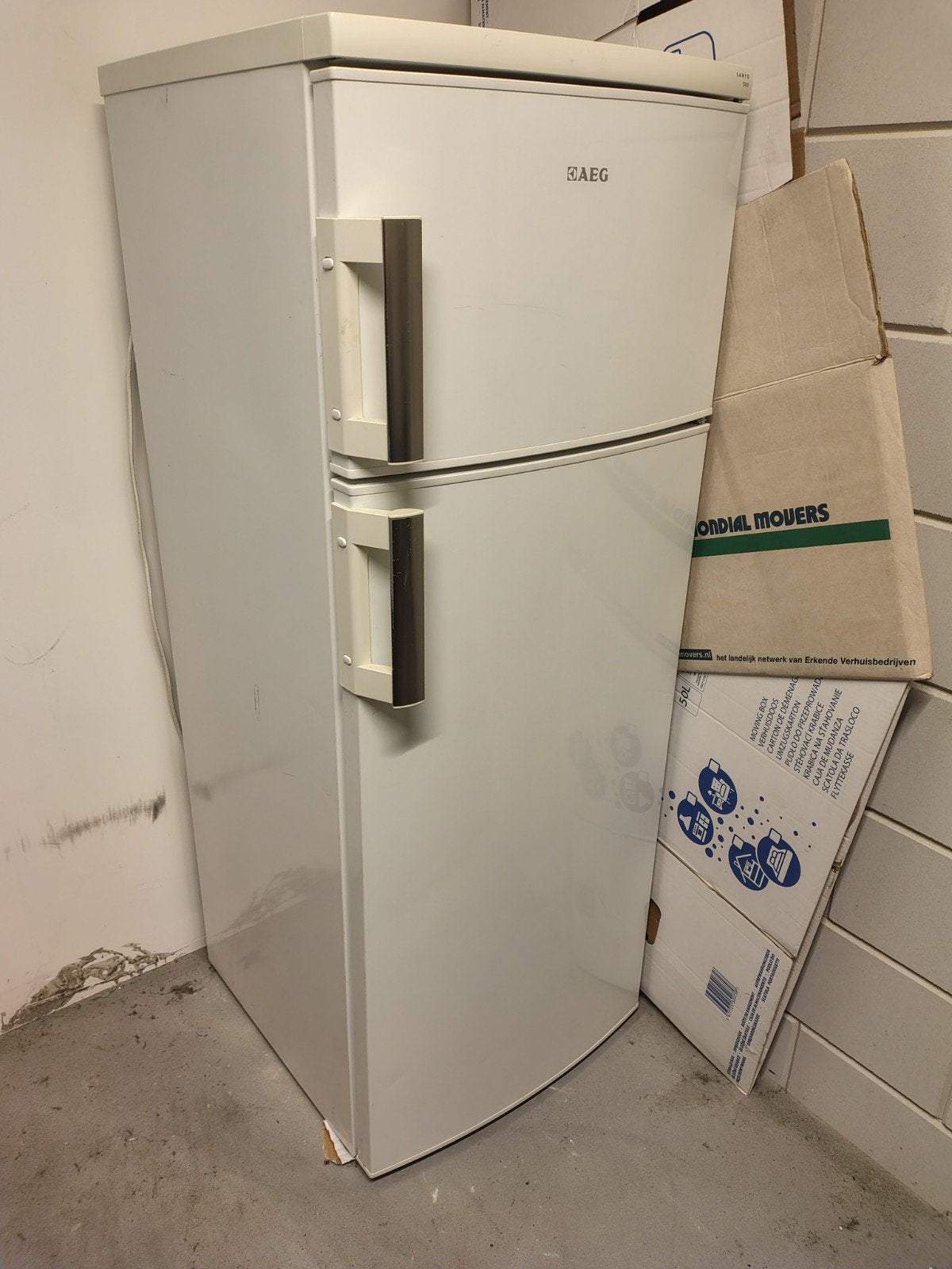 AEG Koelkast met vriesvak - Goede staat, Ophalen, Gebruikt, 120 tot 140 cm, 100 tot 150 liter