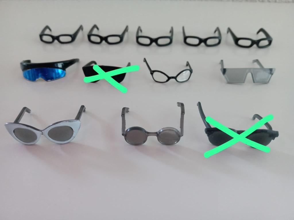 Brilletjes voor (Barbie) Poppen (4 foto's), Ophalen of Verzenden, Gebruikt, Accessoires