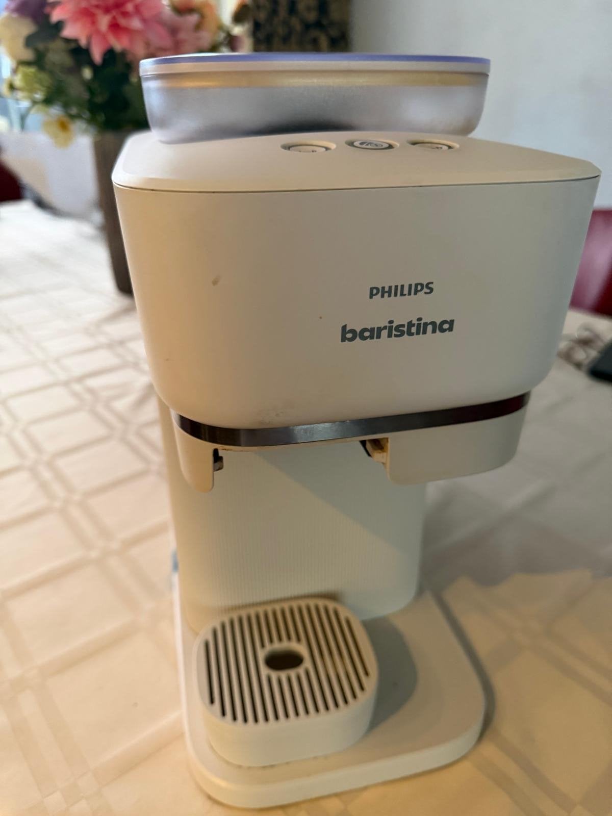 Philips Baristina Koffiemachine voor bonen - Werkt goed, Afneembaar waterreservoir, Gebruikt, Koffiemachine, Koffiebonen