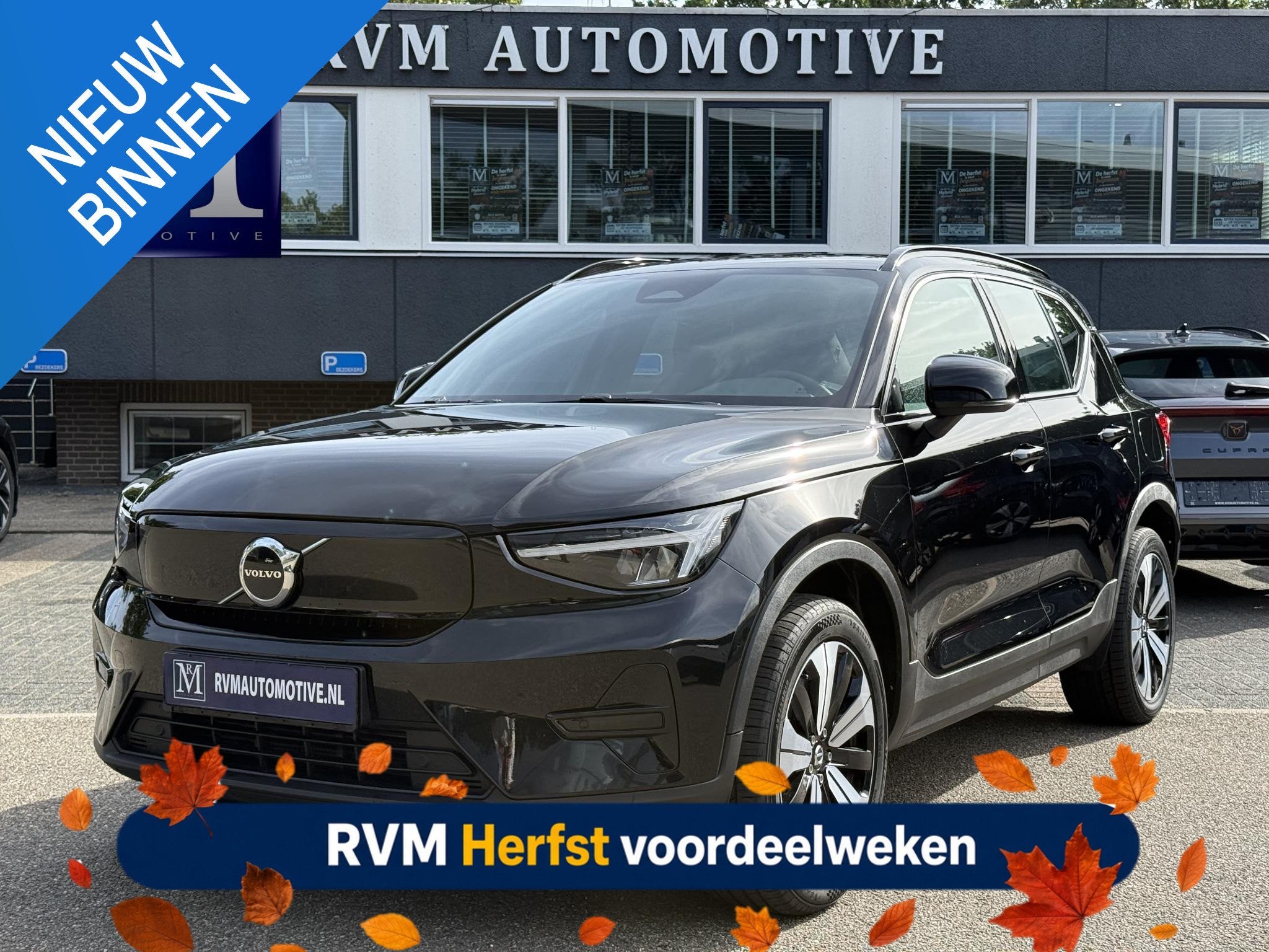 Volvo XC40 Recharge Core 70 kWh VAN: € 31.900- VOOR: € 2, Auto's, Stof, Gebruikt, Zwart, Zwart