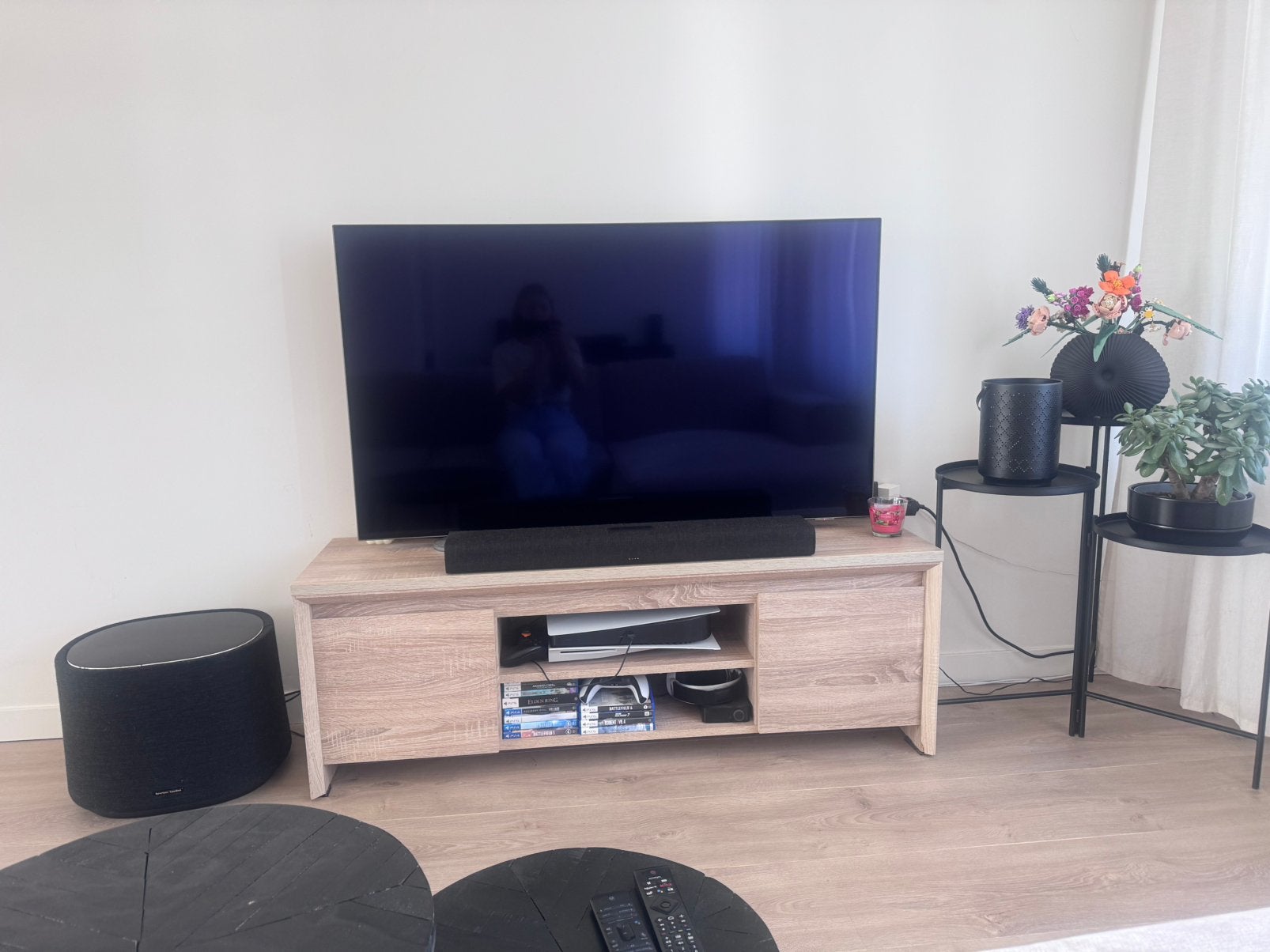 Tv meubel jysk haslund, Ophalen, Zo goed als nieuw, 25 tot 50 cm, Minder dan 100 cm