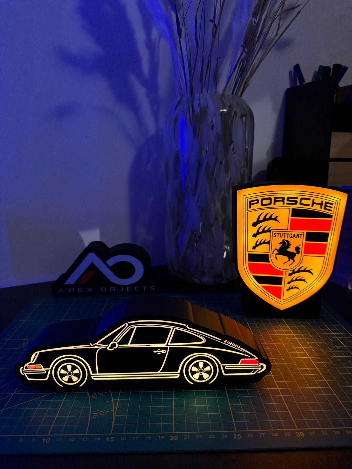 Porsche 911 LED Lamp - RGB Afstandsbediening, Auto diversen, Ophalen of Verzenden, Nieuw