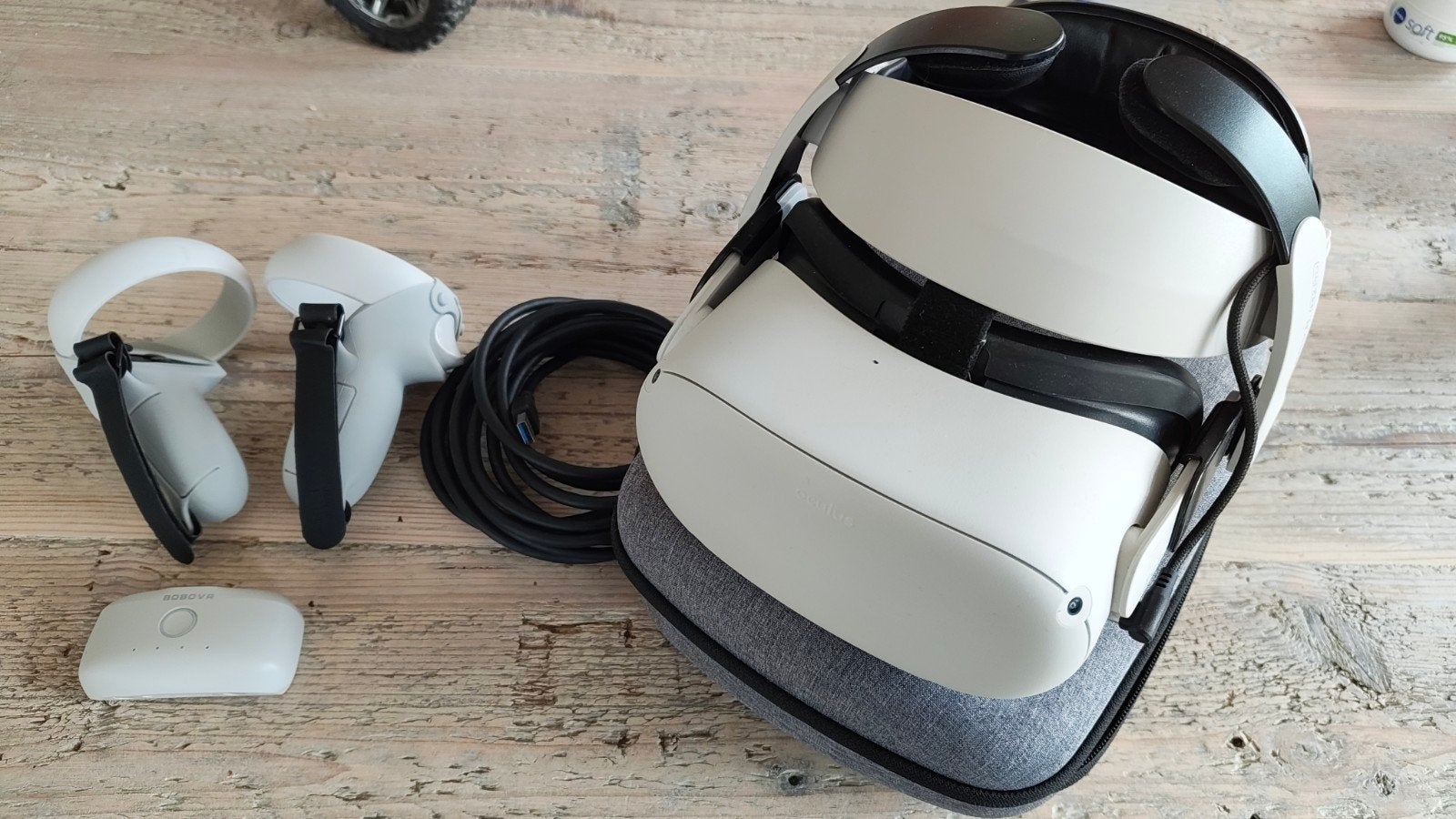 Meta Quest 2 128GB met BoboVR Pro M2, case en USB kabel, Spelcomputers en Games, Virtual Reality, Ophalen of Verzenden, Zo goed als nieuw