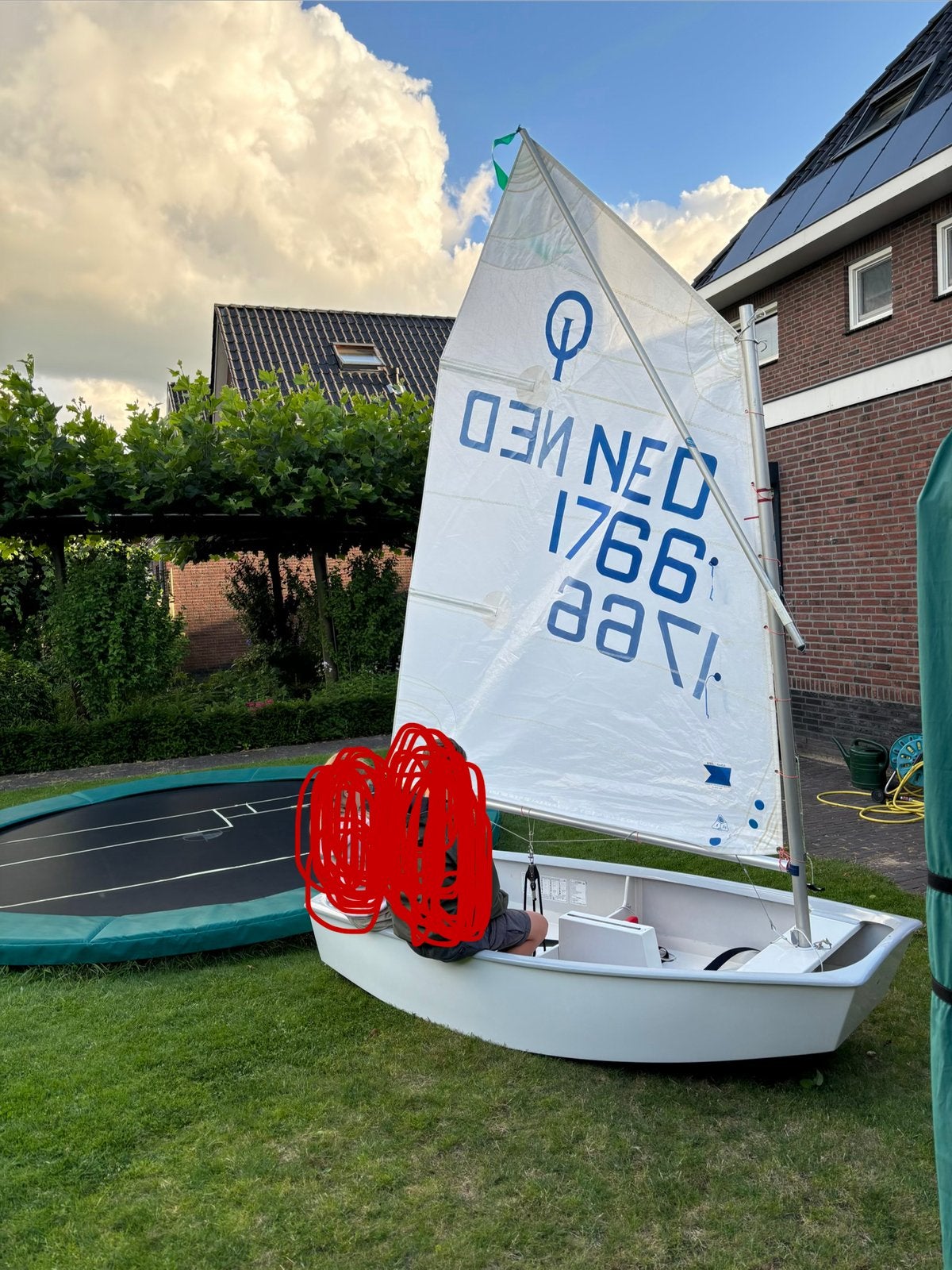 Optimist Van Wettum (wedstrijd optimist), Watersport en Boten, Ophalen, Gebruikt, Overige typen, Minder dan 15 m²
