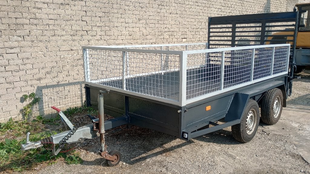 Machinetransporter met Loofrekken Oprijklep 2-asser degelijk, Auto diversen, Ophalen of Verzenden, Gebruikt