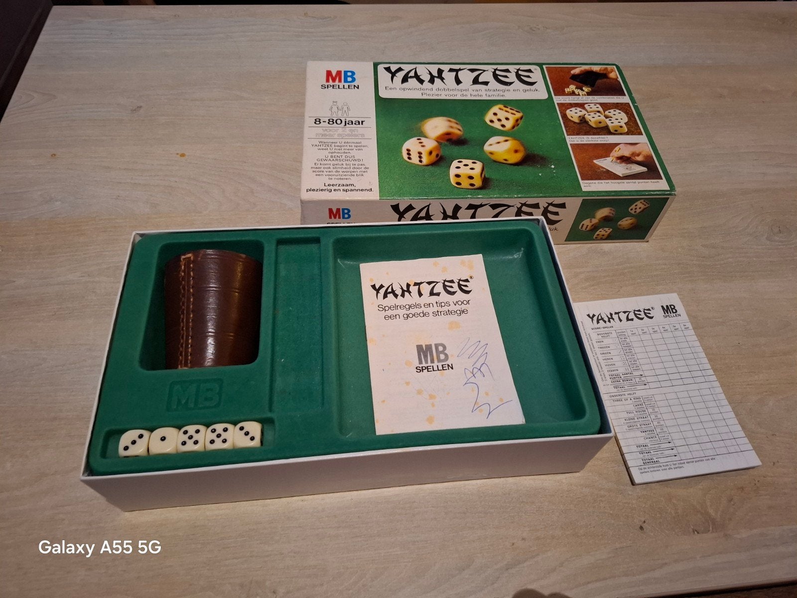 Vintage Yahtzee spel van MB Spellen, compleet, Ophalen of Verzenden, Mb, Nvt, Nvt