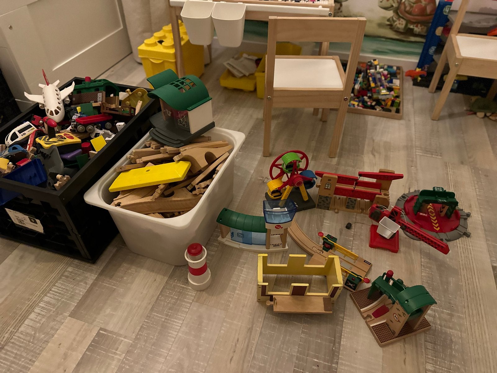 Grote houten treinbaan set - Brio, Little Dutch en meer, Ophalen, Gebruikt