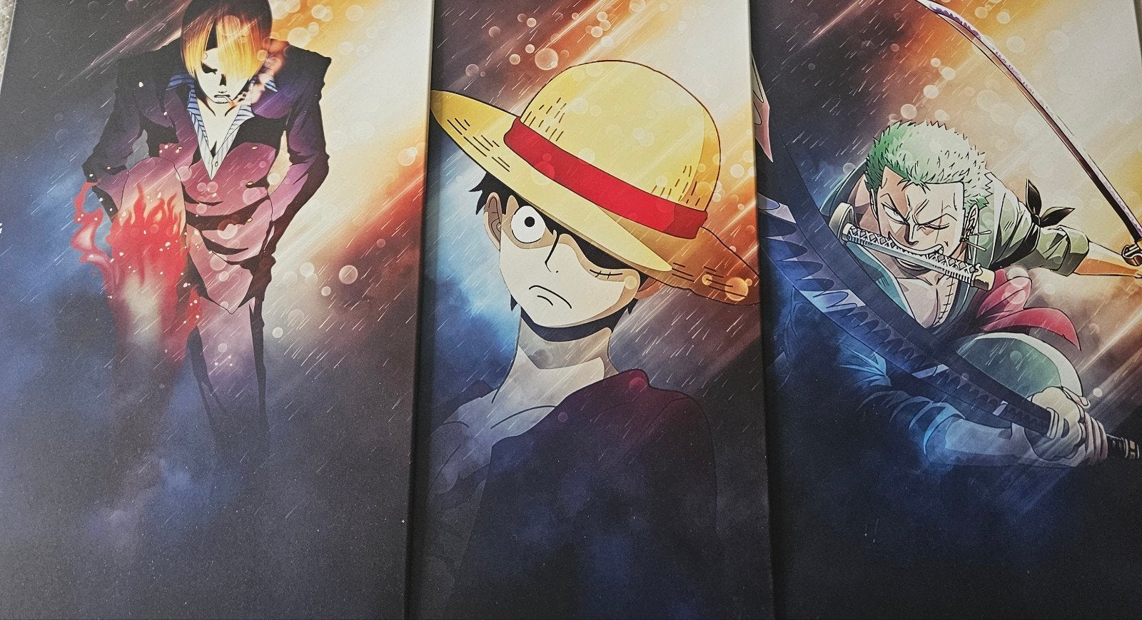 One Piece 3D Lenticulaire Posters Luffy Zoro Sanji, Ophalen of Verzenden, A1 t/m A3, Film en Tv, Rechthoekig Staand