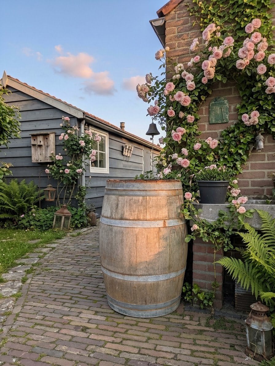 Origineel Wijnvat / Regenton - 97 cm hoog, Ophalen of Verzenden, Gebruikt