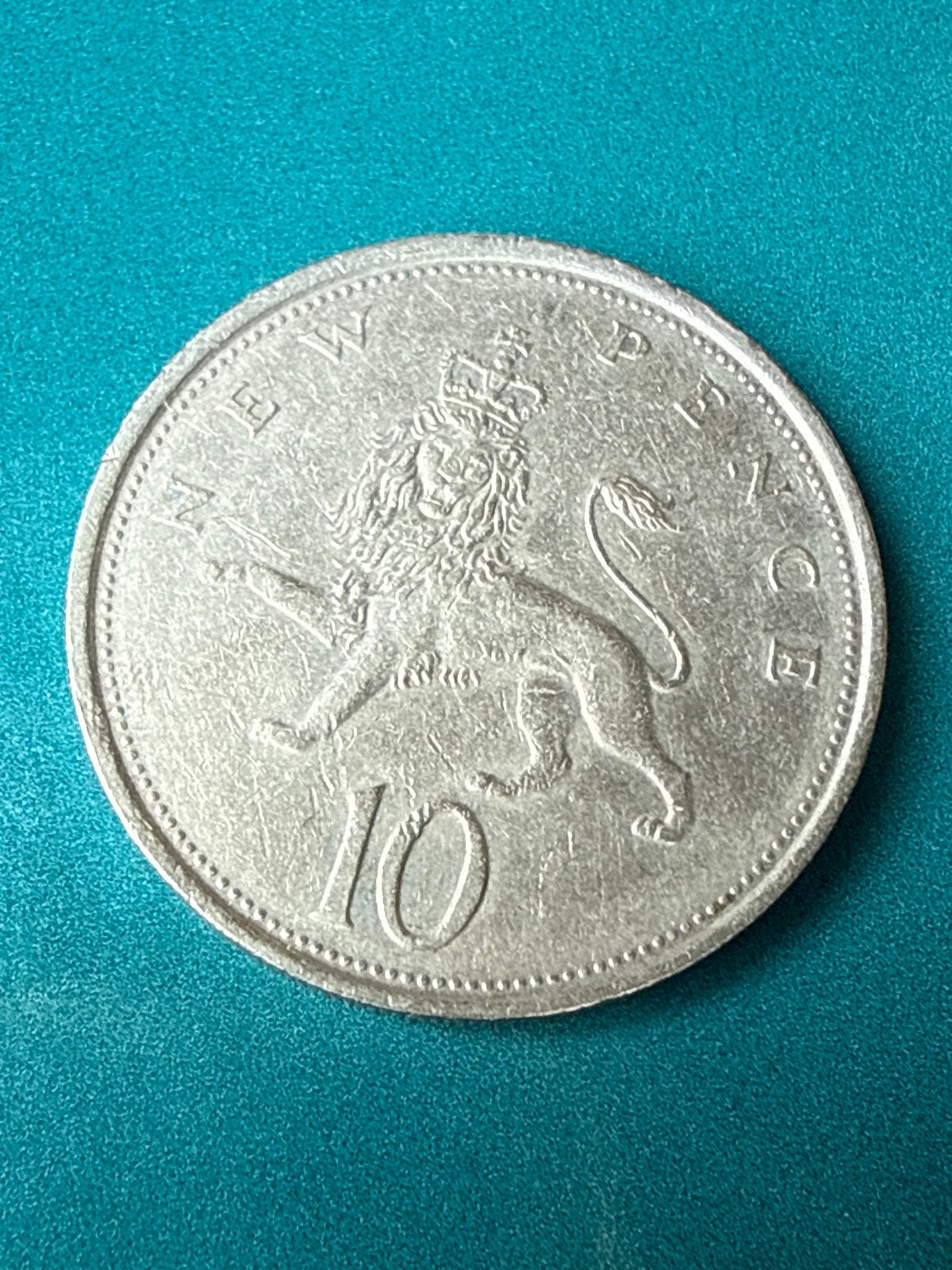 10 New Pence munt 1973 - Elizabeth II, Ophalen of Verzenden, Overige landen, Losse munt
