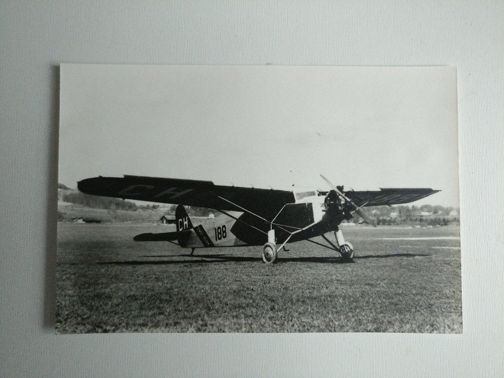 Foto van een Fokker F.XI de CH-188 (F331), Verzamelen, Ophalen of Verzenden, Gebruikt, Kaart, Foto of Prent