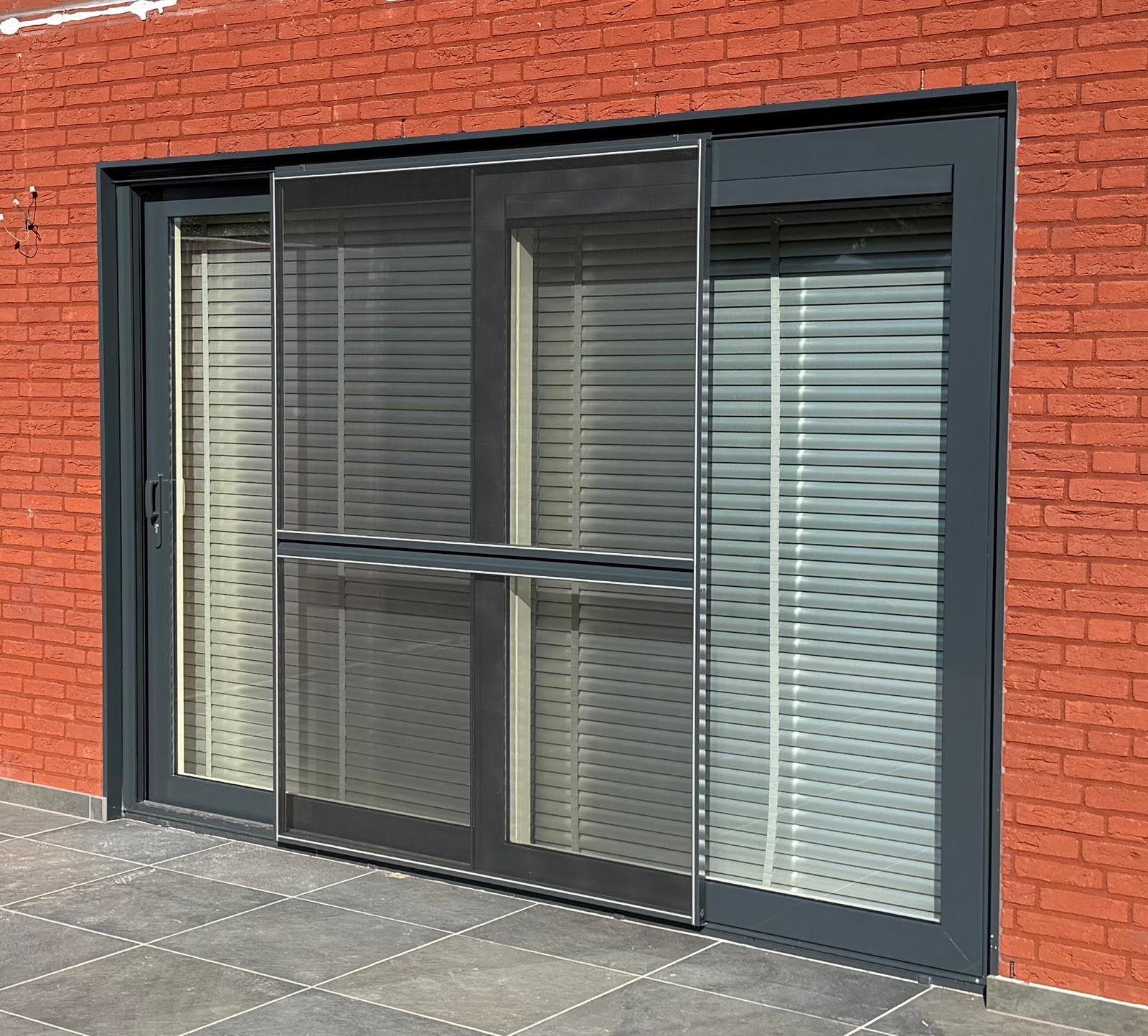 Aluminium pui met hor, antraciet, Ophalen, Aluminium, 225 cm of meer, Schuifpui